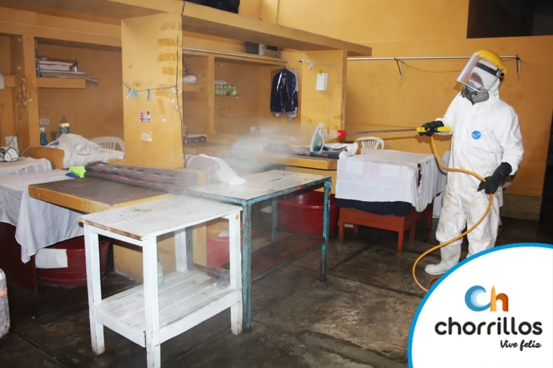 Realizan desinfección en Penal de Mujeres de Chorrillos. Foto: ANDINA/Municipalidad de Chorrillos