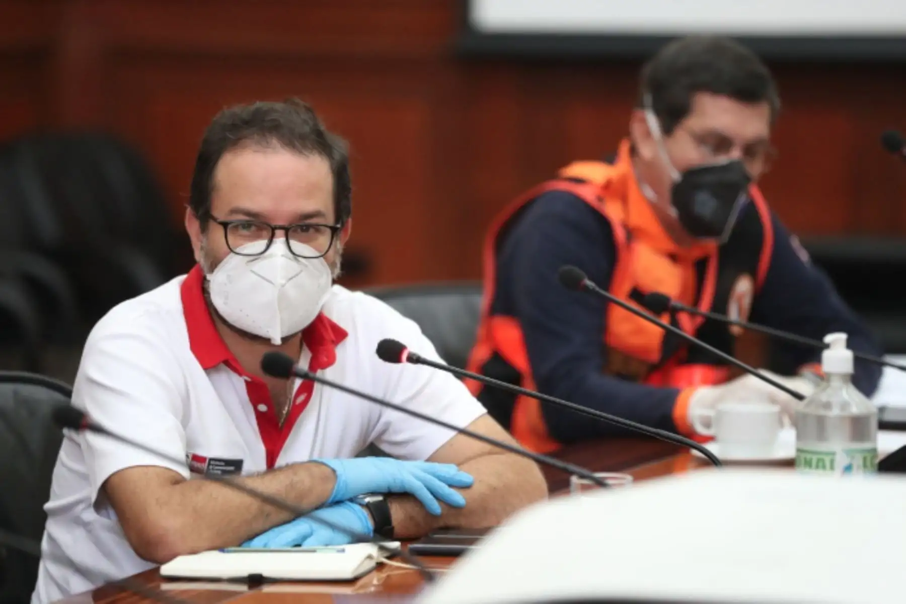 Titular de la PCM, Vicente Zeballos sesionó con integrantes de la Comisión Multisectorial de Alto Nivel contra el Coronavirus, para evaluar y analizar las medidas adoptadas por el Ejecutivo ante la emergencia nacional por covid19.Foto:ANDINA/PCM