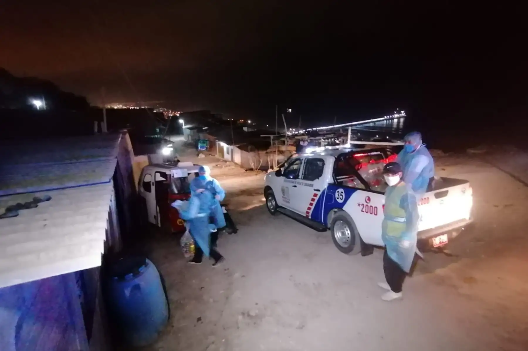 Las donaciones se transportaron en vehículos de la municipalidad. Foto: ANDINA/Municipalidad de Villa El Salvador