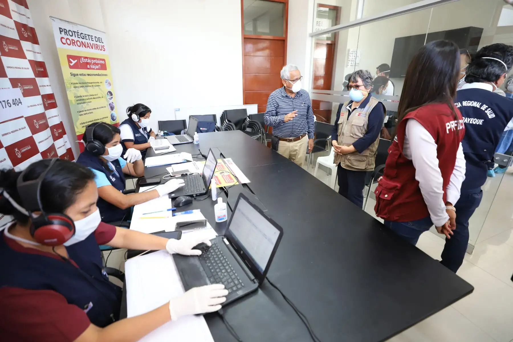 Ministra de Cultura Sonia Guillén supervisó el Hospital Almanzor Aguinaga de ESSALUD, el Hospital Regional Lambayeque y la implementación de Call Center en la Gerencia Regional de Salud.

Foto: Ministerio de Cultura