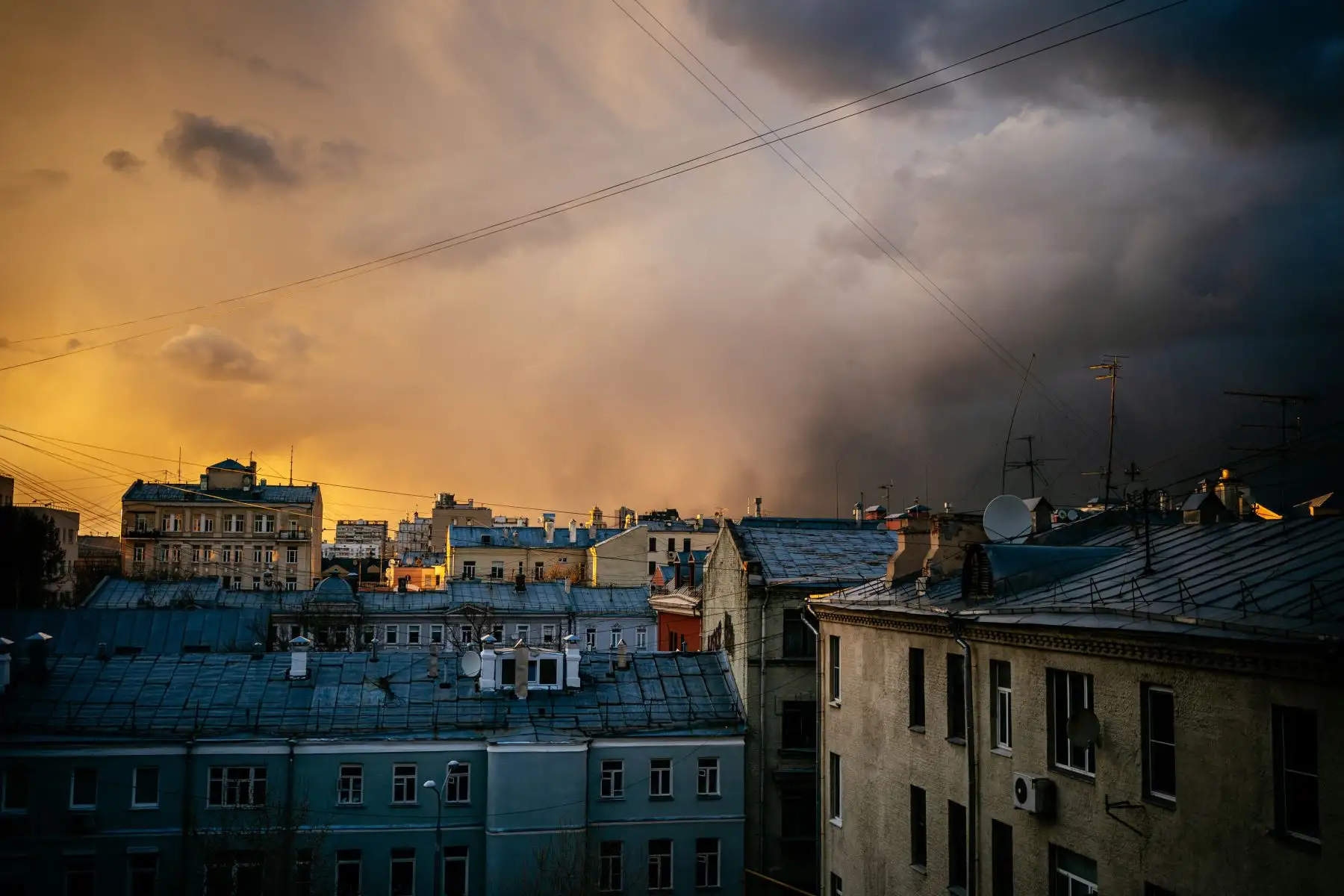 Una vista de Moscú durante la puesta de sol.
Foto : AFP