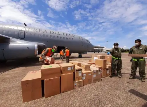 El funcionamiento de los aeropuertos ha permitido el traslado de equipos, insumos médicos y medicamentos a provincias. ANDINA/Difusión