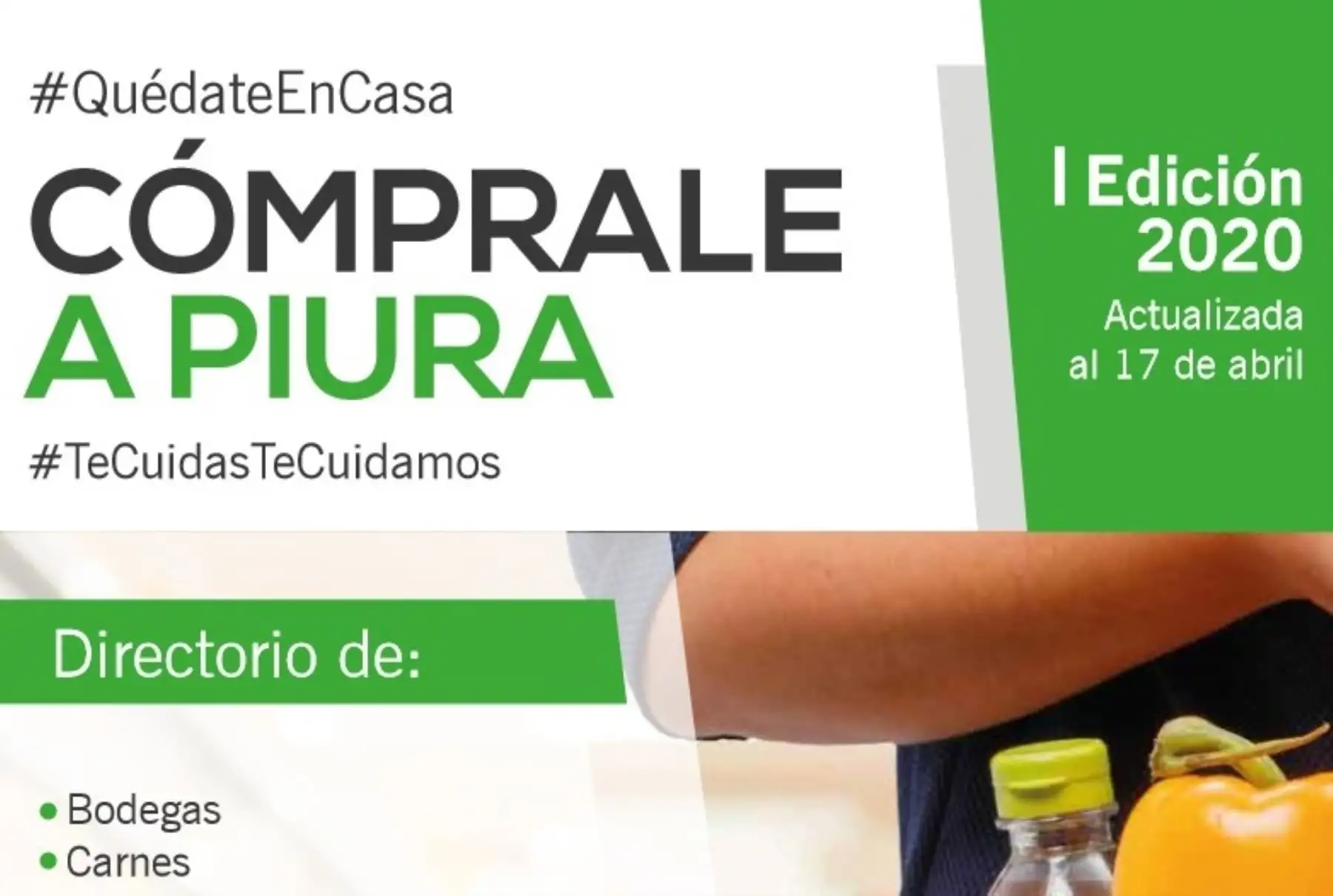 Cámara de Comercio de Piura lanza la guía de negocios virtual "Quédate en casa y cómprale a Piura".