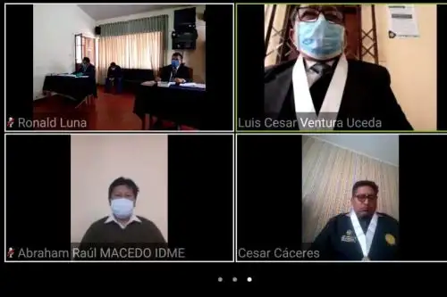 Audiencia judicial por videoconferencia.