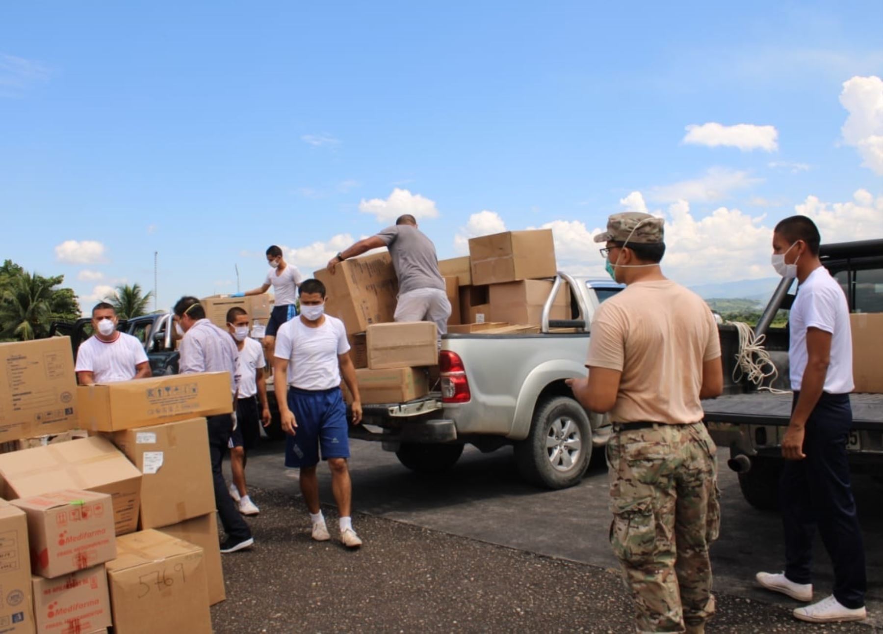 La Red de EsSalud Moyobamba, región San Martín, recibió el cuarto paquete de equipos de protección personal e insumos médicos. ANDINA/Difusión