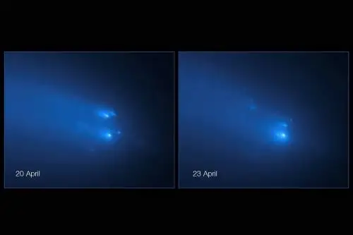 El Atlas (C/2019 Y4) fue descubierto en diciembre de 2019 y algunos astrónomos anticiparon que el próximo mayo podría observarse a simple vista, para convertirse en uno de los más espectaculares de las últimas dos décadas. Foto: EFE