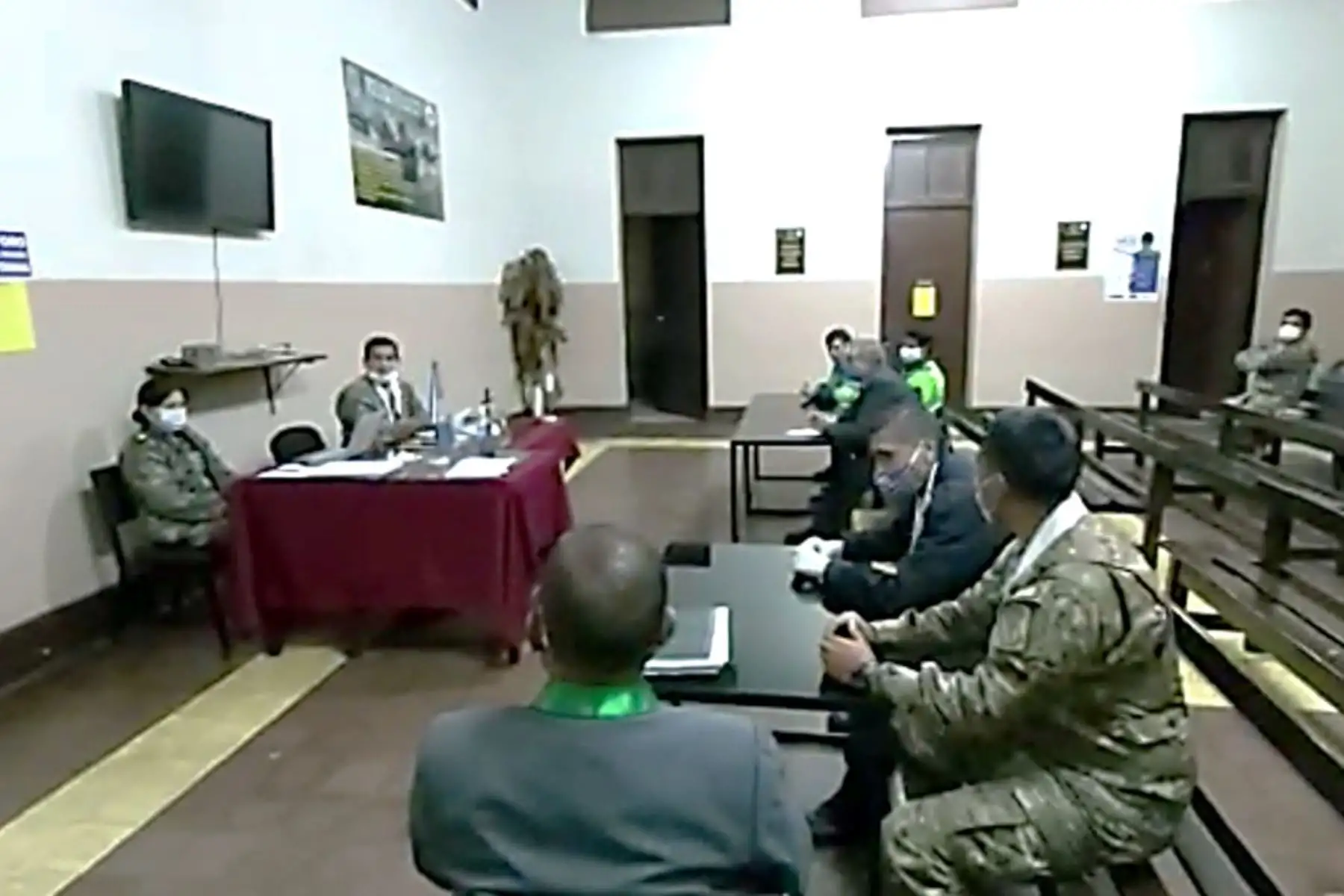 Audiencia en el Decimosexto Juzgado Militar Policial. Foto: ANDINA/Difusión