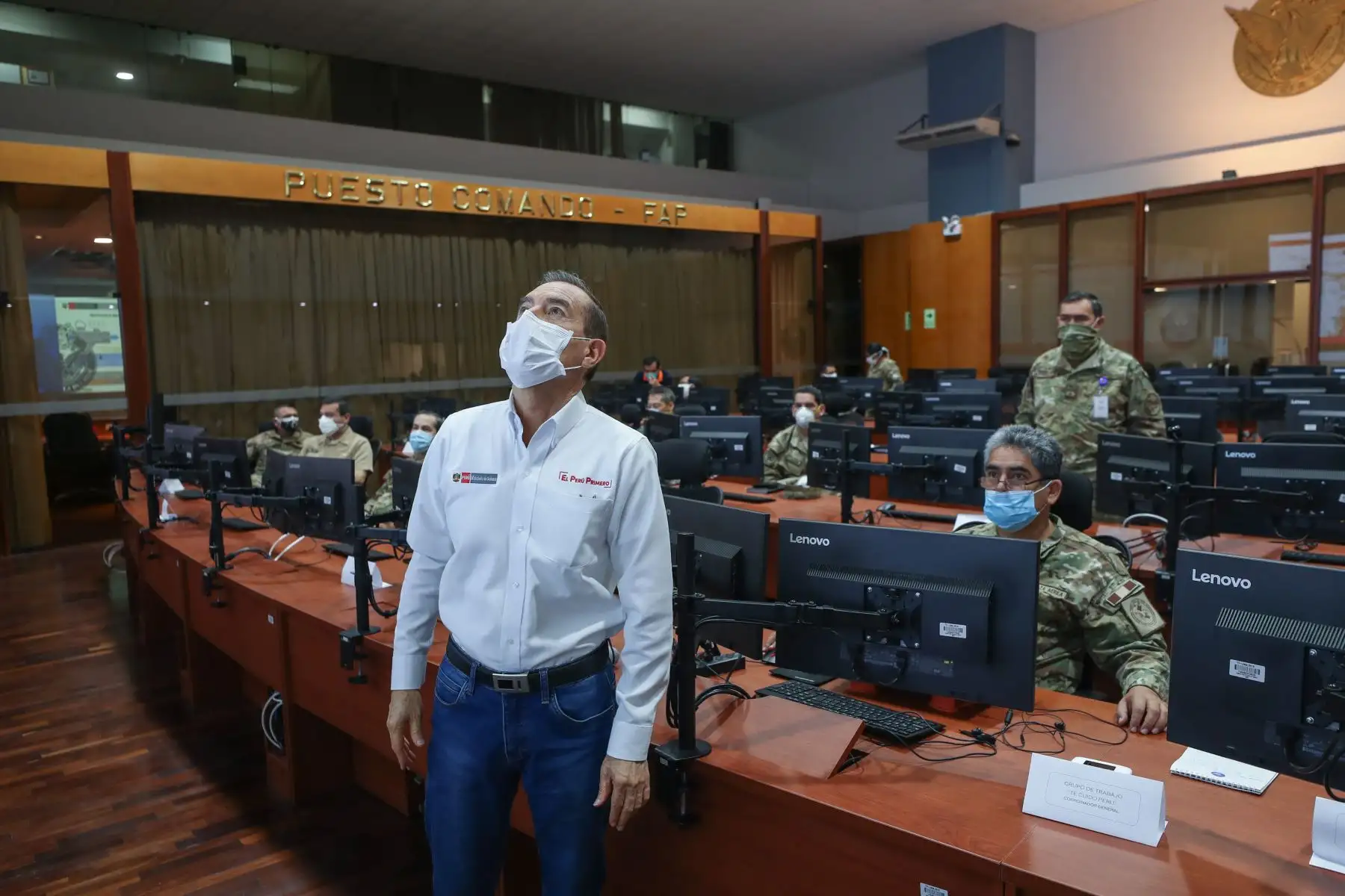 Ministro de Defensa, Walter Martos presenta plataforma digital “ Te cuido Perú “.
Foto: Mindef