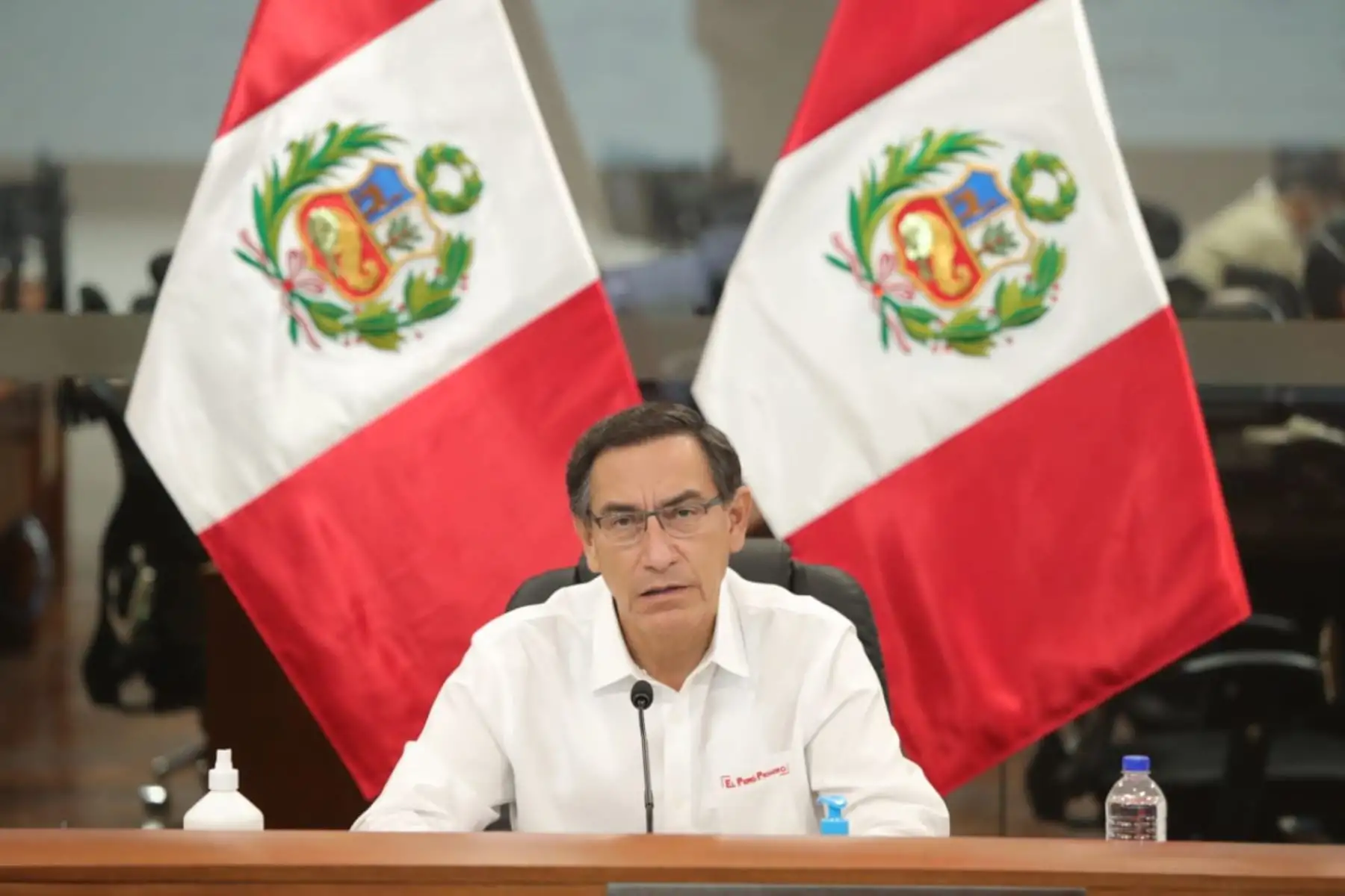 El presidente Martín Vizcarra informa los avances de las medidas adoptadas por el Gobierno en el marco del estado de emergencia nacional por el coronavirus (covid-19). Foto: ANDINA/Prensa Presidencia