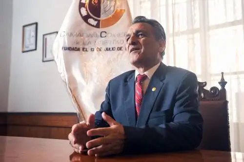 Hermes Escalante, presidente de la Cámara de Comercio de La Libertad.
