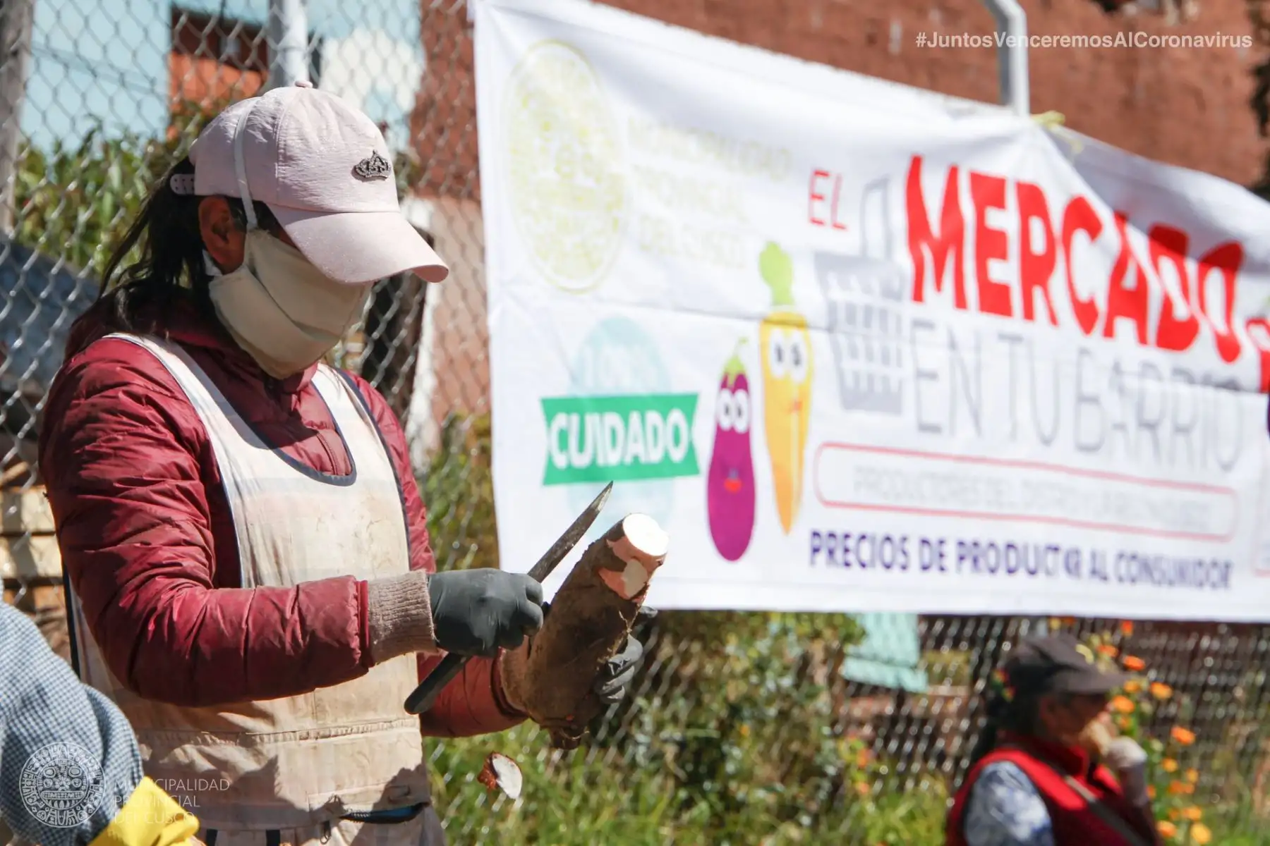 Municipalidad del Cusco desarrolló la quinta edición del programa “Mercado en tu Barrio” en el sector de Independencia con la finalidad de evitar la aglomeración en otros centros de abasto y reducir así el riesgo de contagios por coronavirus. Foto: ANDINA/Municipalidad de Cusco