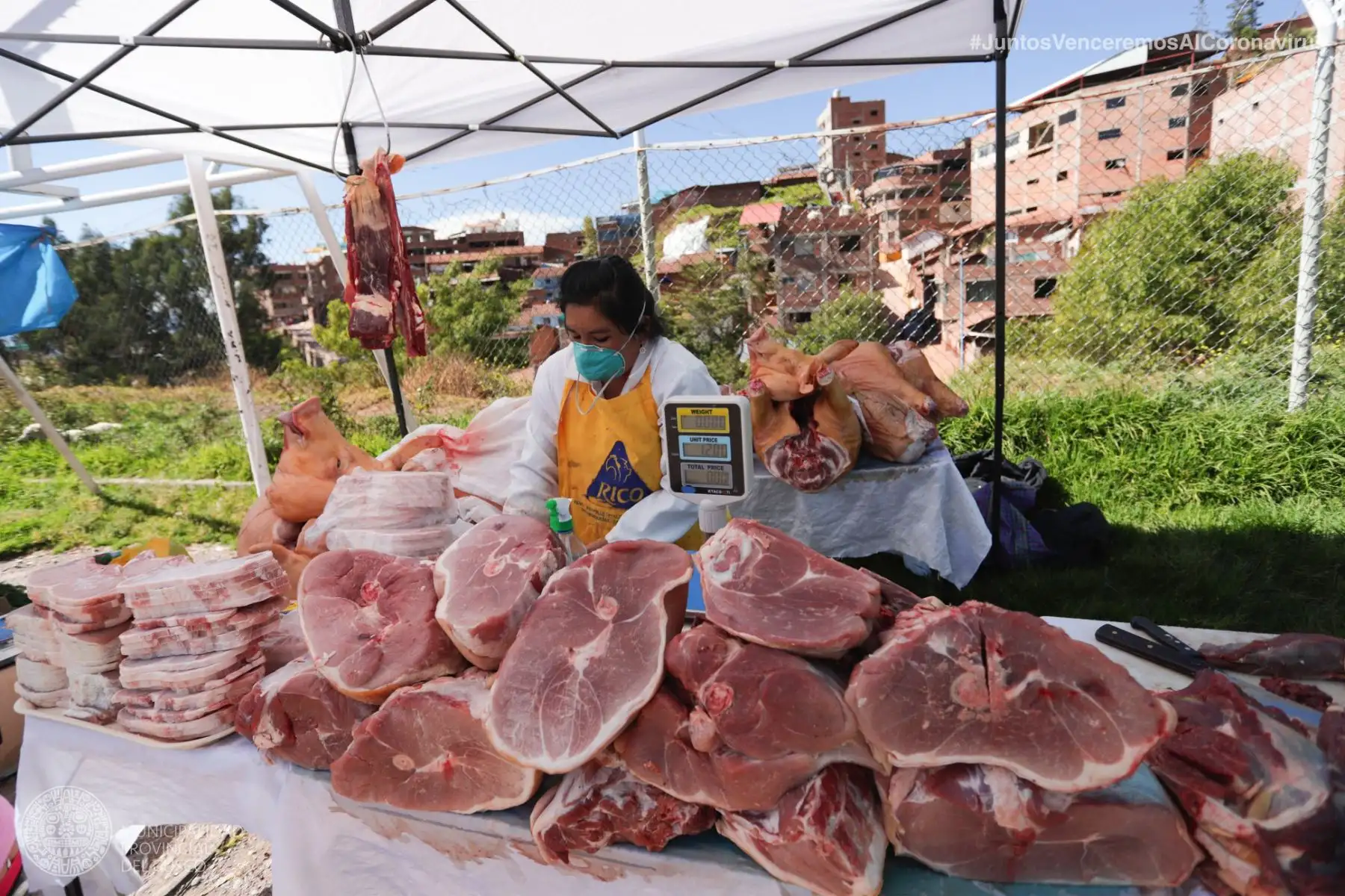Municipalidad del Cusco desarrolló la quinta edición del programa “Mercado en tu Barrio” en el sector de Independencia con la finalidad de evitar la aglomeración en otros centros de abasto y reducir así el riesgo de contagios por coronavirus. Foto: ANDINA/Municipalidad de Cusco