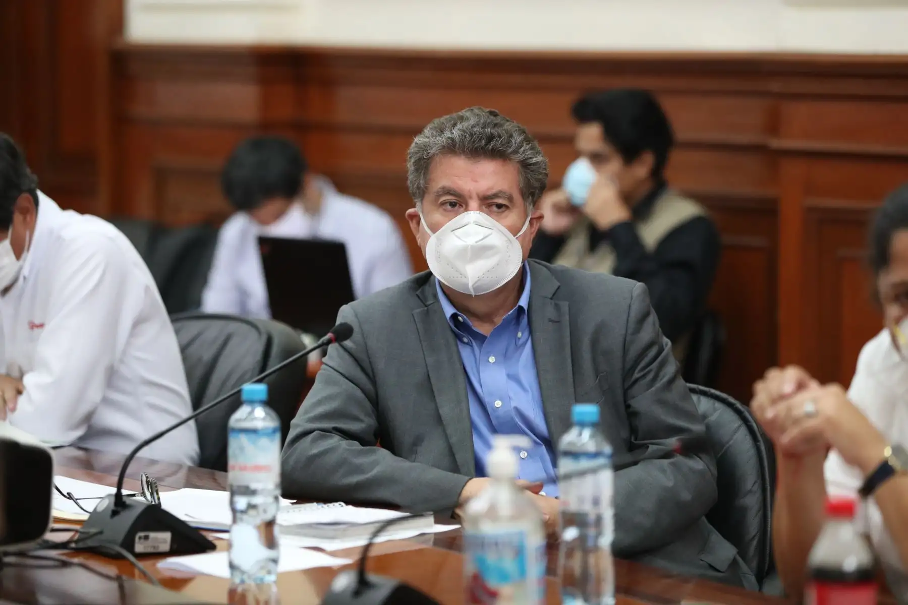 Ministro de Relaciones Exteriores, Gustavo Meza-Cuadra participa en la reunión de la  Comisión Multisectorial de Alto Nivel contra el Coronavirus, donde se evalúan las últimas medidas en el marco de la emergencia COVID -19.
Foto: PCM