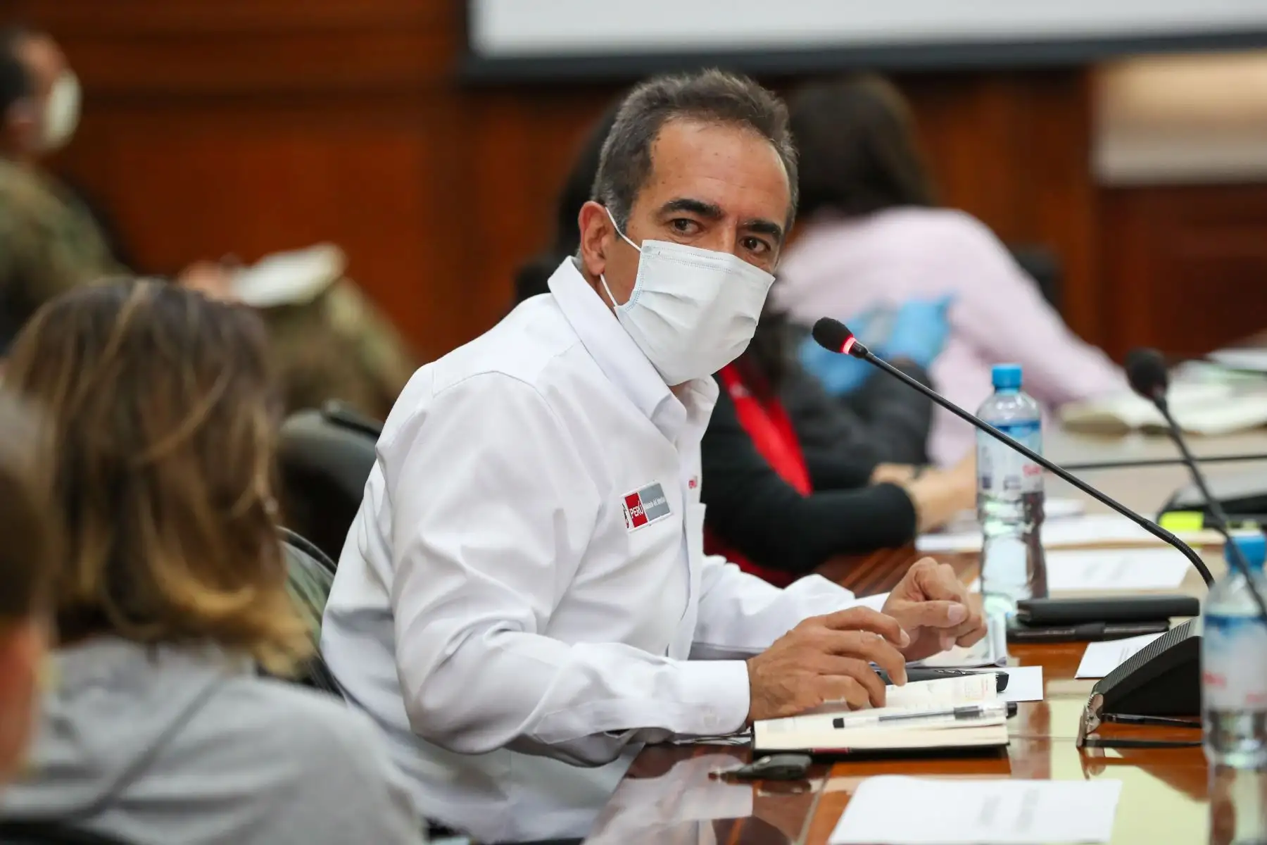 Ministra del Interior, Gastón Rodríguez participa en la reunión de la  Comisión Multisectorial de Alto Nivel contra el Coronavirus, donde se evalúan las últimas medidas en el marco de la emergencia COVID -19.
Foto: PCM