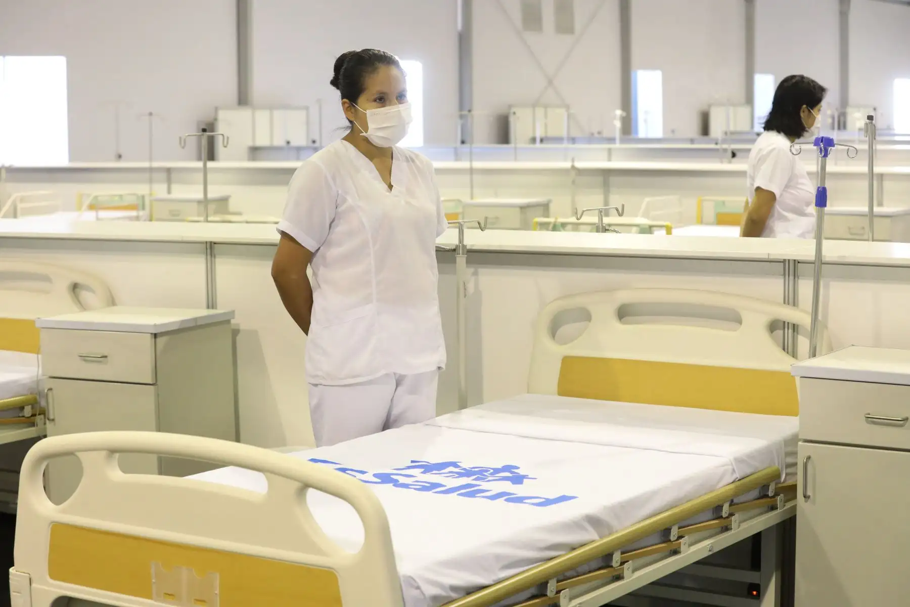 Médicos y enfermeras de Essalud pasarán Día de la Madre en Villa Panamericana luchando contra el COVID-19.Foto:ANDINA/Essalud