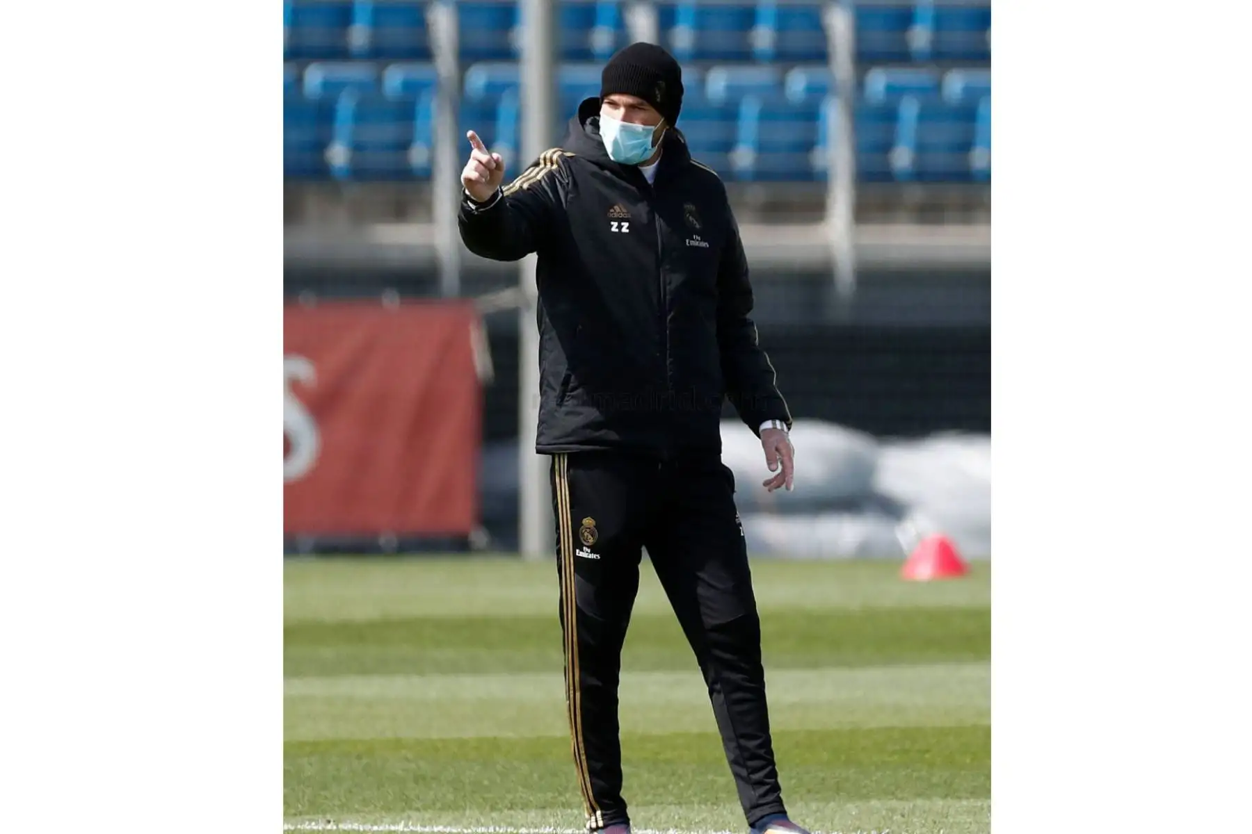 El entrenador de Real Madrid, Zinédine Zidane vuelve a los entrenamientos tras pasar pruebas de detección de Covid-19.
Foto: Real Madrid