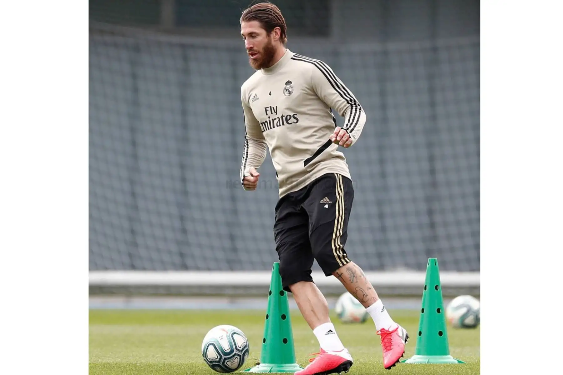 El jugador de Real Madrid,Sergio Ramos vuelve a los entrenamientos tras pasar pruebas de detección de Covid-19.
Foto: Real Madrid