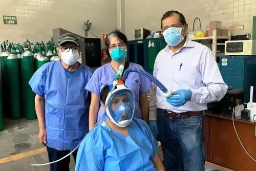 Coronavirus: fabrican respiradores no invasivos a bajo costo. Foto: ANDINA/difusión.