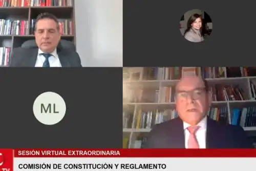 El constitucionalista César Landa inició las exposiciones. ANDINA/Difusión