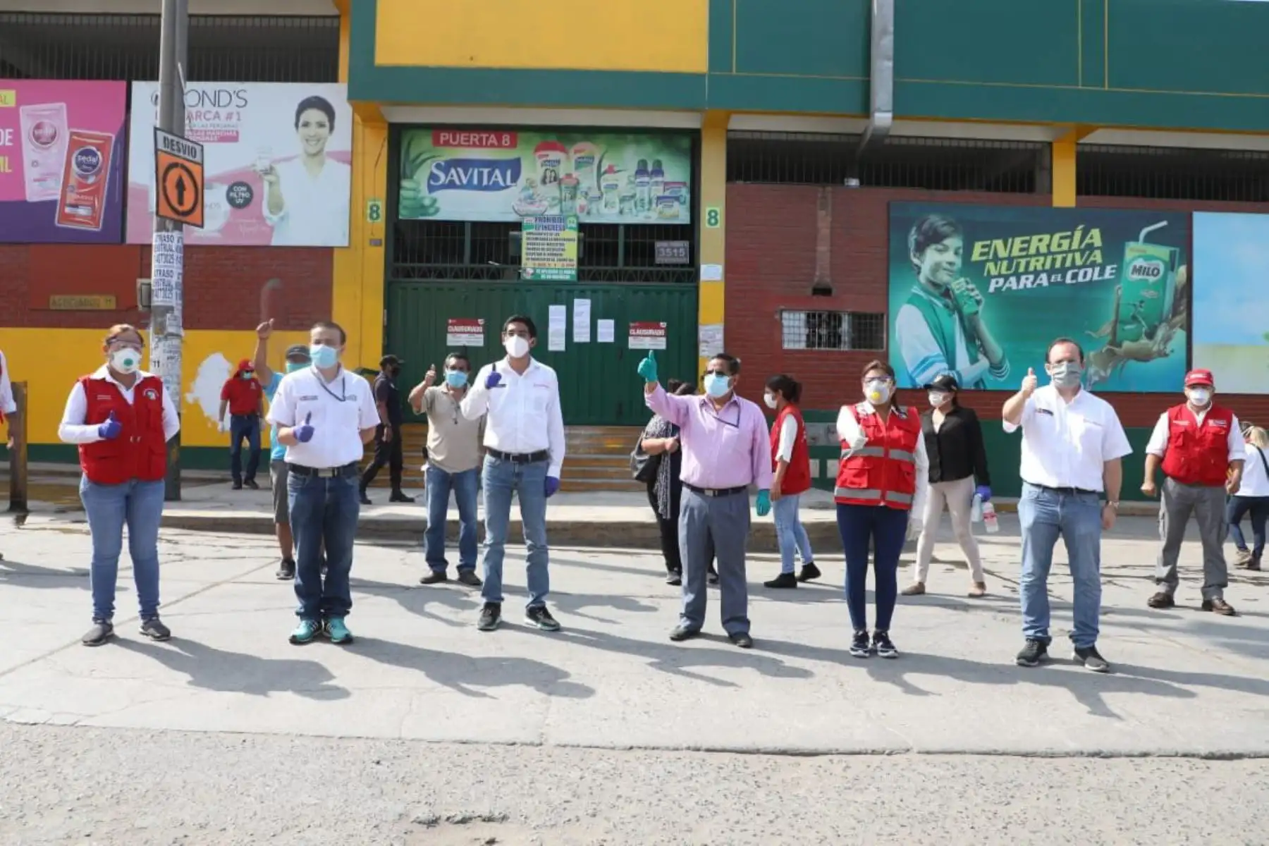 Ministerio de la Producción inspecciona
el mercado Ciudad de Dios de SJM para para garantizar reapertura en  forma segura", en el marco del programa "Te cuido Perú ".
Foto:Produce