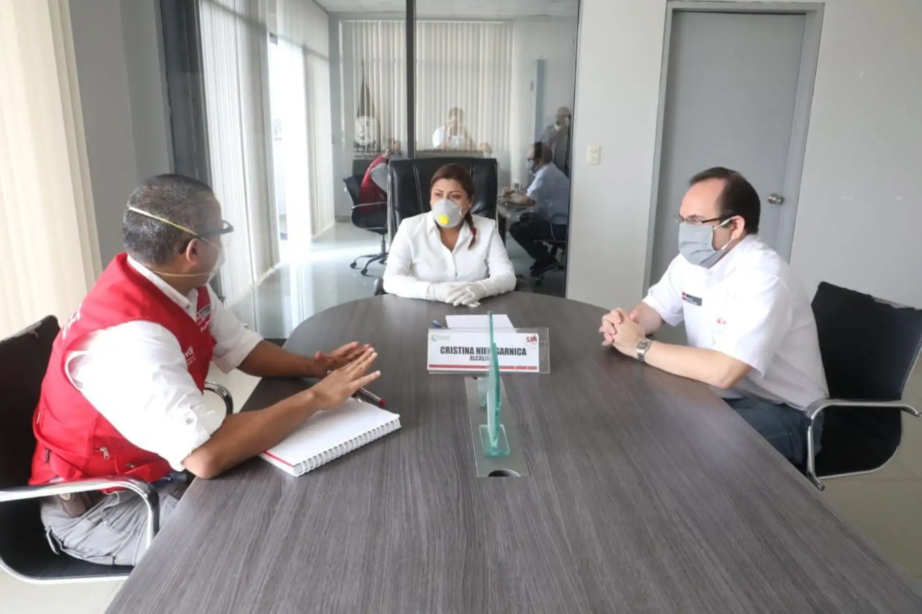 Ministerio de la Producción inspecciona
el mercado Ciudad de Dios de SJM para para garantizar reapertura en  forma segura", en el marco del programa "Te cuido Perú ".
Foto:Produce