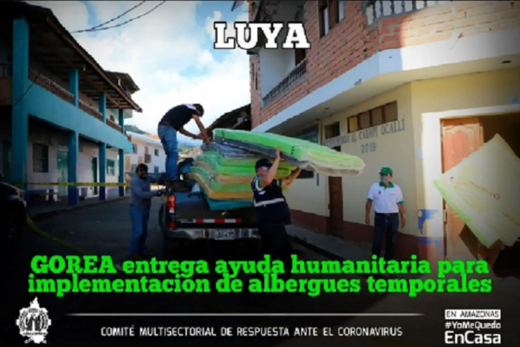 El donativo consiste en 30 colchones, igual número de frazadas, kits de limpieza y menaje.
