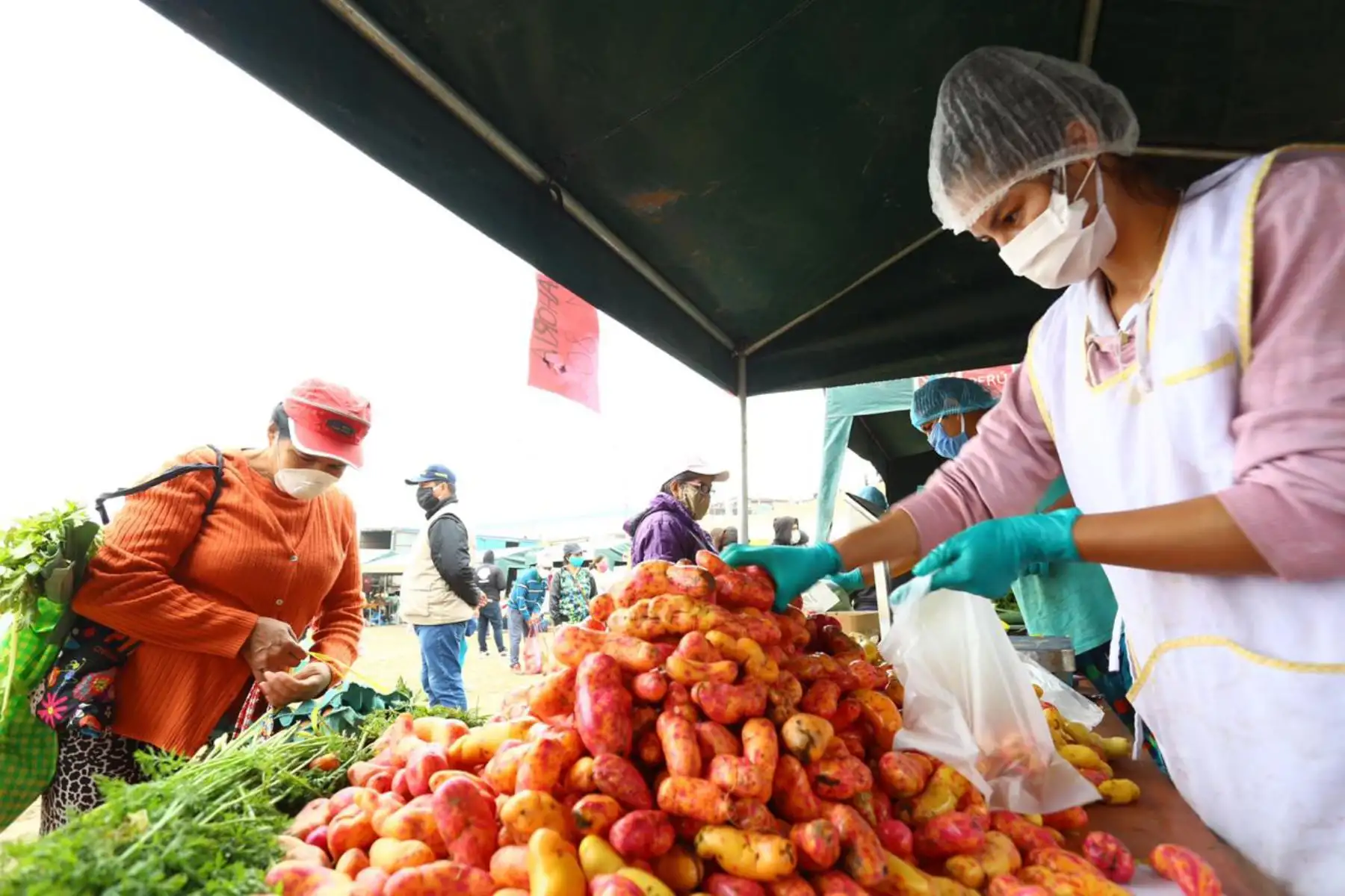 Ministerio de Agricultura llega a San Juan de Miraflores para impulsar el programa " De la Chacra a la Olla " que permite acercar los productos del campo a las familias y puedan realizar sus compras de manera segura.
Foto:Minagri