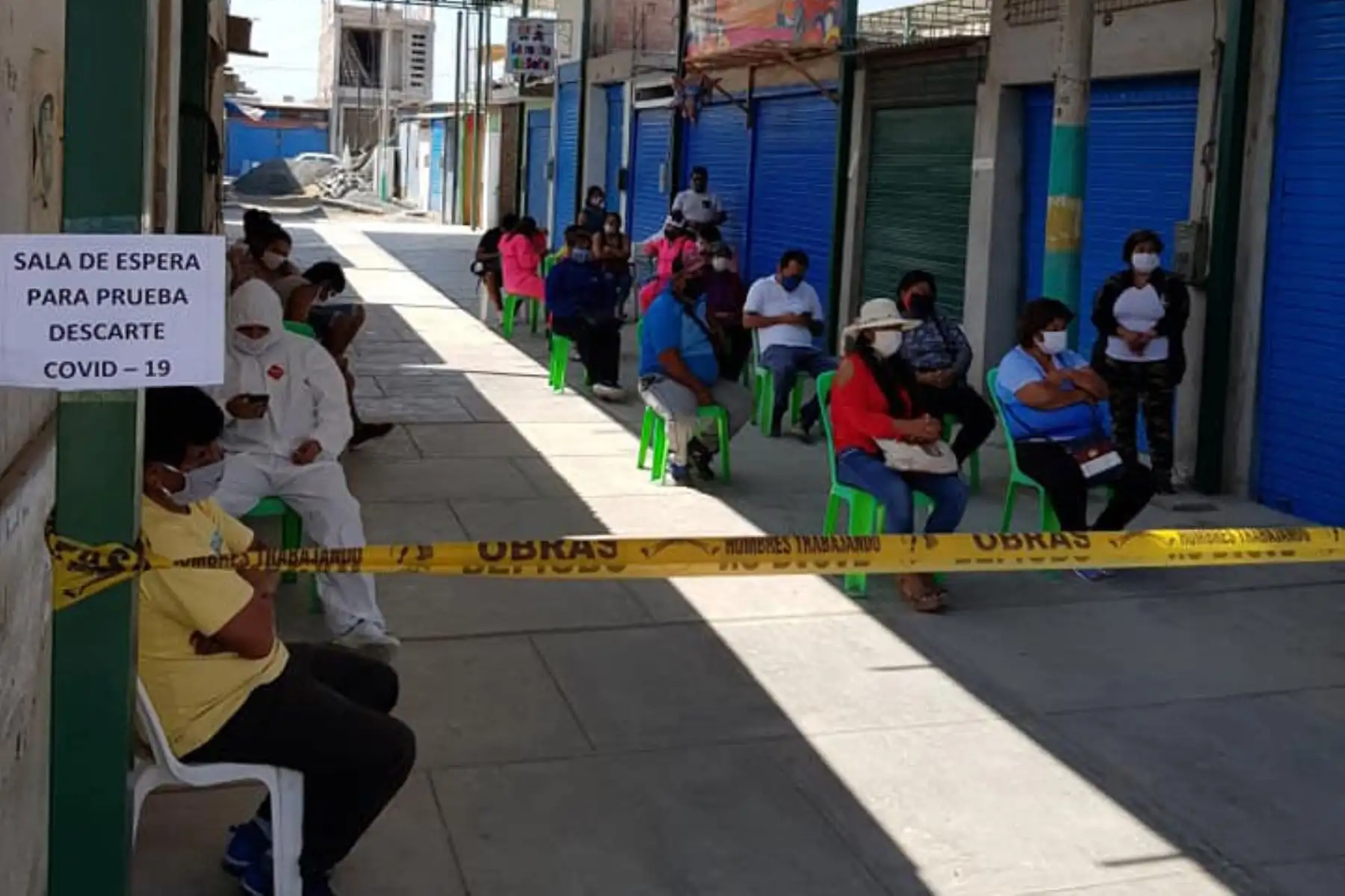 Los comerciantes del mercado La Perla de Chimbote decidieron someterse a pruebas de descarte de covid-19. Foto: ANDINA/Difusión