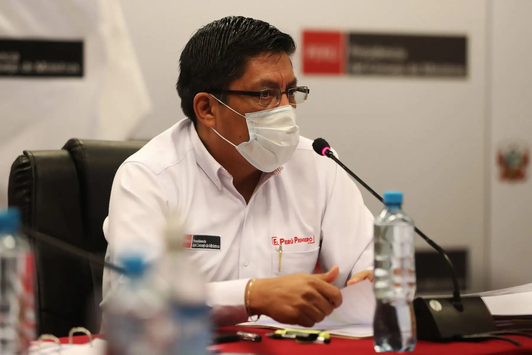 Titular de la PCM, Vicente Zeballos preside la I Sesión del Consejo Nacional de Seguridad Ciudadana (CONASEC) 2020. En esta reunión de trabajo se informan las acciones a realizar para prevenir el delito post confinamiento en el contexto de la emergencia por el covid-19.

Foto: PCM