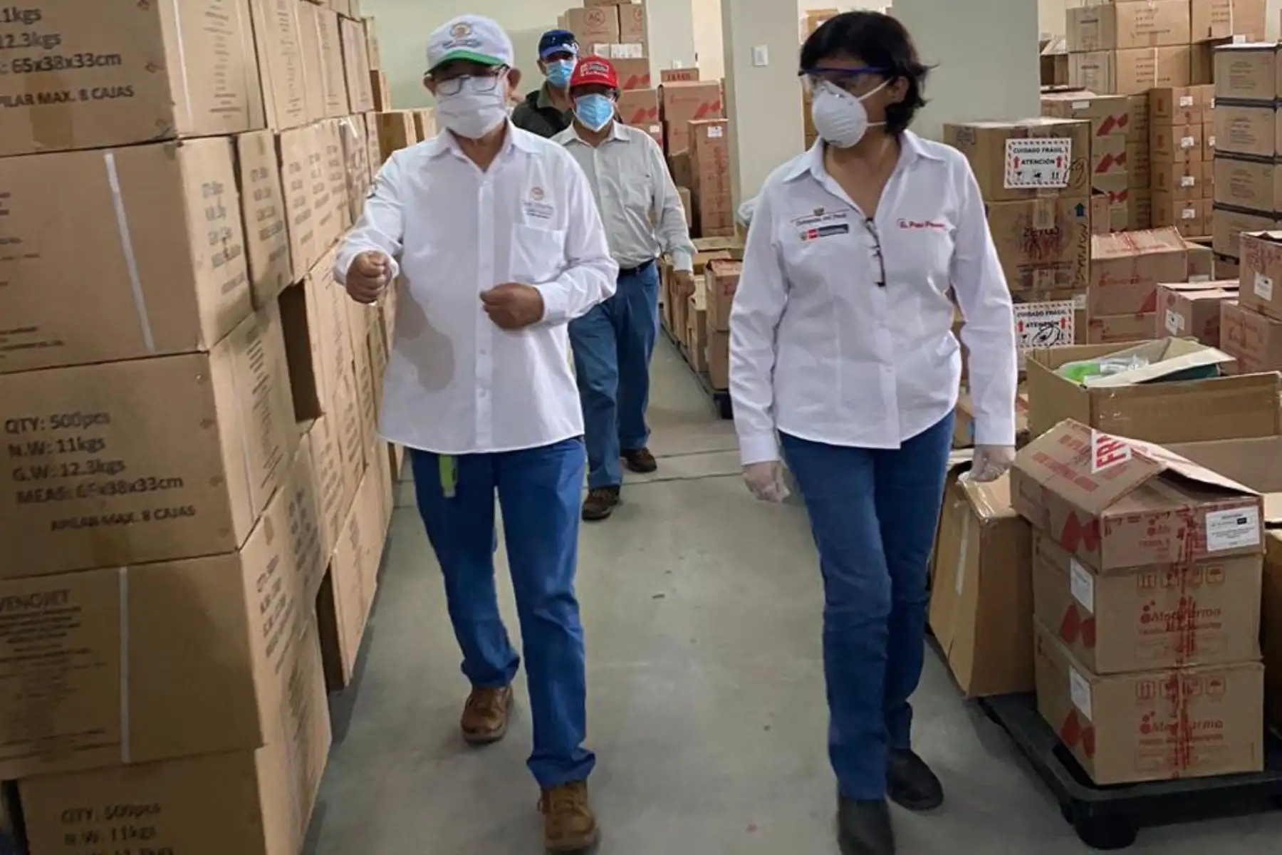 Ministra de Trabajo, Sylvia Cáceres  llega a San Martín para reunirse con el Comando de Acción covid -19 de a fin de  verificar el abastecimiento de insumos médicos a la región.
Foto: MTPE