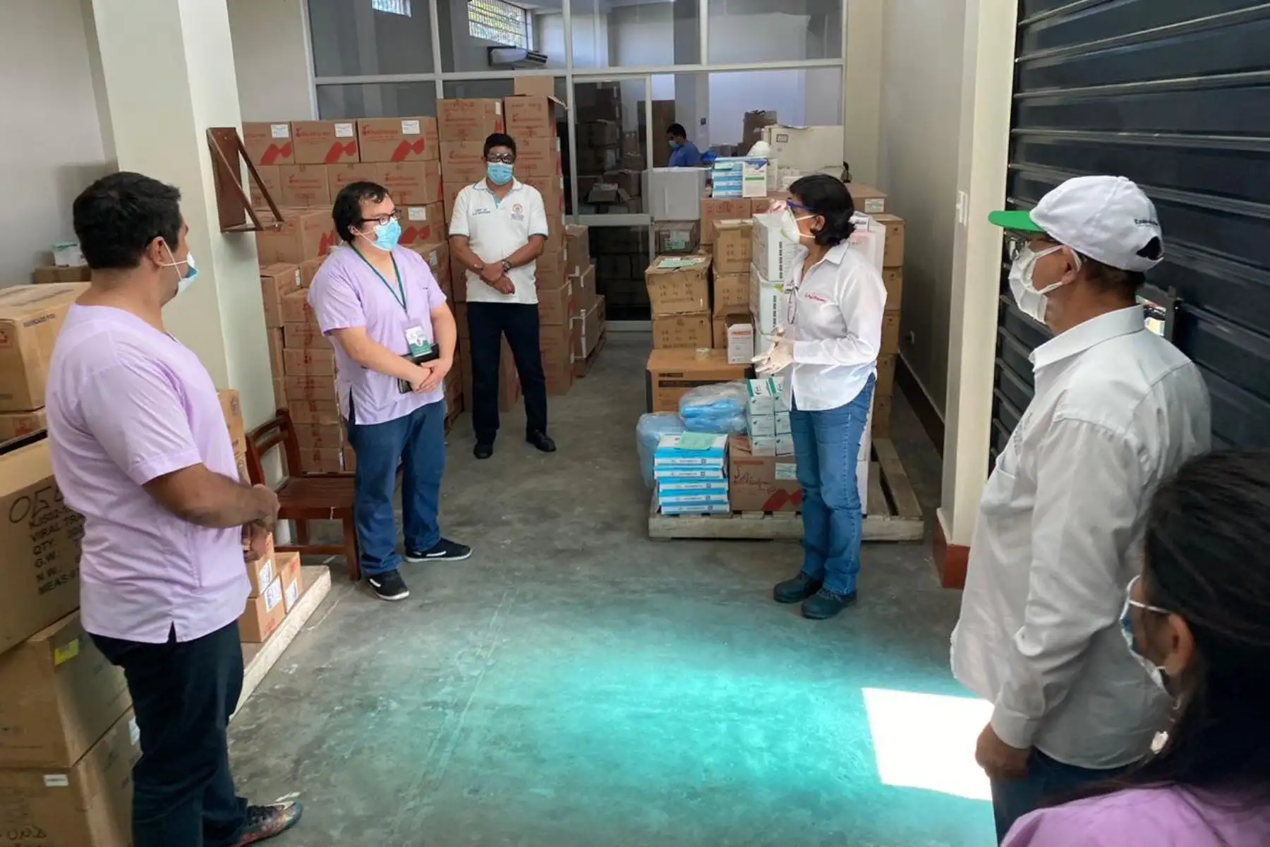 Ministra de Trabajo, Sylvia Cáceres  llega a San Martín para reunirse con el Comando de Acción covid -19 de a fin de  verificar el abastecimiento de insumos médicos a la región.
Foto: MTPE