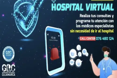 Como parte de las medidas preventivas y protocolos de atención para evitar el incremento de casos covid-19, la Red de Salud Cajamarca del Gobierno Regional Cajamarca lanzó el primer “Hospital virtual” que permite, mediante la Telemedicina, que los usuarios puedan acceder a sus consultas con los médicos especialistas sin necesidad de asistir al Hospital Regional Docente.