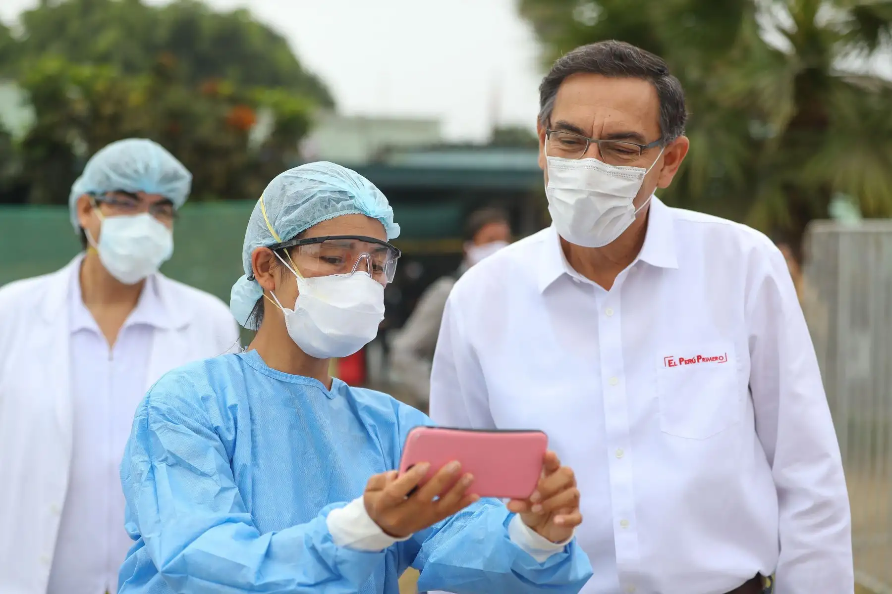 Presidente Martín Vizcarra visita Hospital de Campaña de la PNP, donado por la empresa privada. Foto: ANDINA/Prensa Presidencia