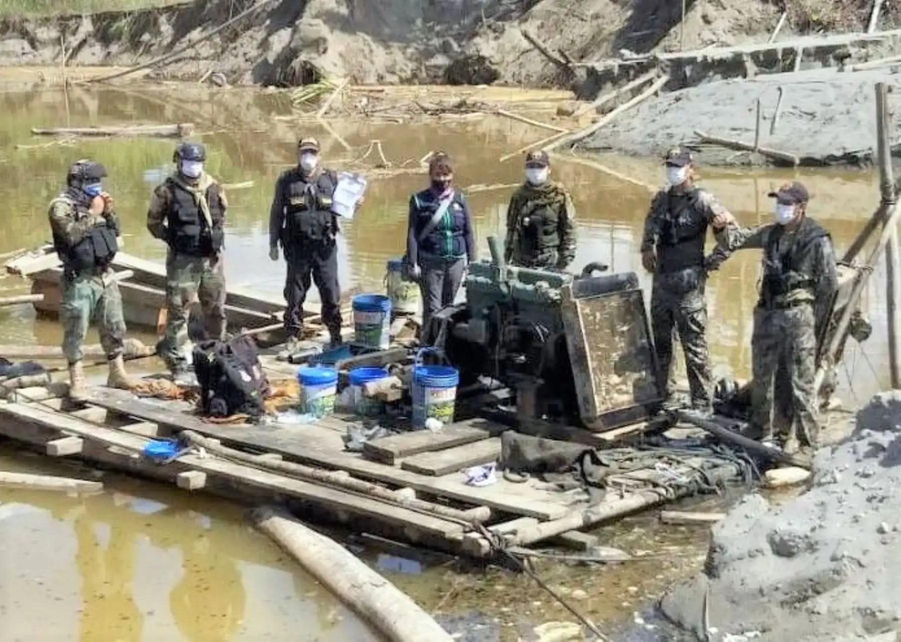 Ministerio Público informó que ya suman más de 50 operativos contra la minería ilegal en la región Madre de Dios desde el inicio del estado de emergencia sanitario por el coronavirus. ANDINA/Difusión