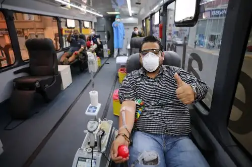 Las campañas de donación de sangre, se realizan con todas las medidas de bioseguridad, como se realizan en el hospital, cuidando tanto al donante como al receptor. Foto: Difusión