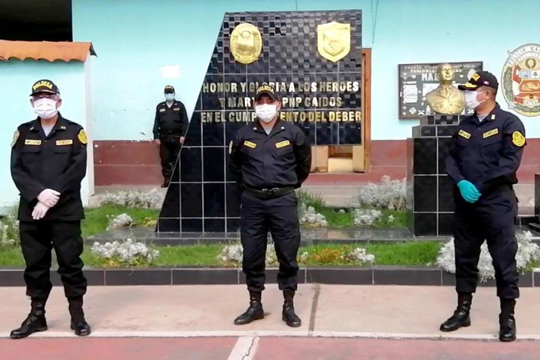 Siete policías de Cajamarca vencieron al covid-19 y retornaron a sus puestos. Foto: Cortesía Eduard Lozano