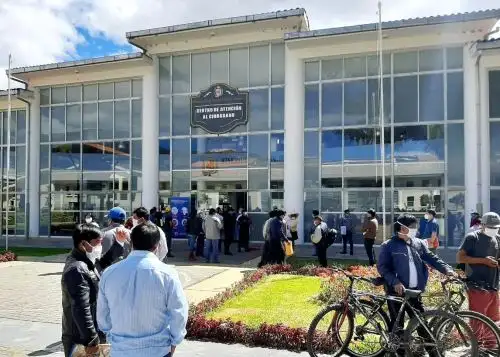 La Municipalidad de Cajamarca reanuda labores con el 25 % de sus trabajadores con el reinicio de actividades que se encontraban suspendidas por la pandemia de coronavirus (covid-19). Foto: Eduard Lozano