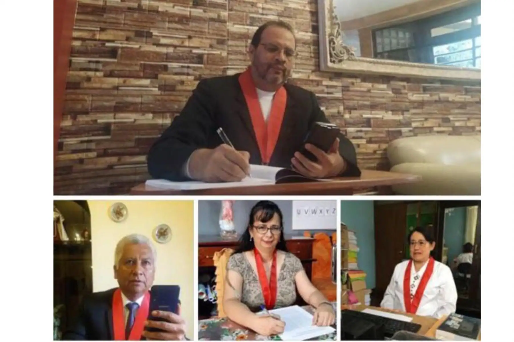 Jueces de la región Arequipa en trabajo remoto durante la cuarentena. Foto: Difusión