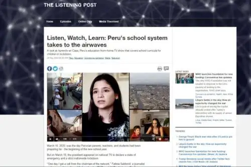 Cadena de noticias Al-Yazira resalta éxito de estrategia educativa "Aprendo en casa"