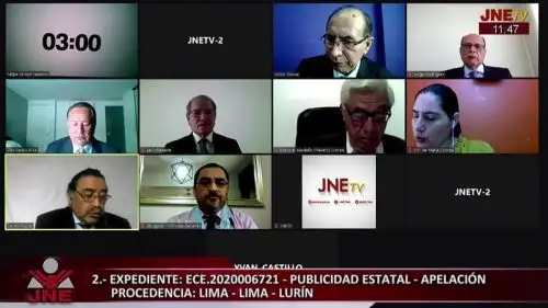 Pleno del JNE realizó su primera audiencia virtual.