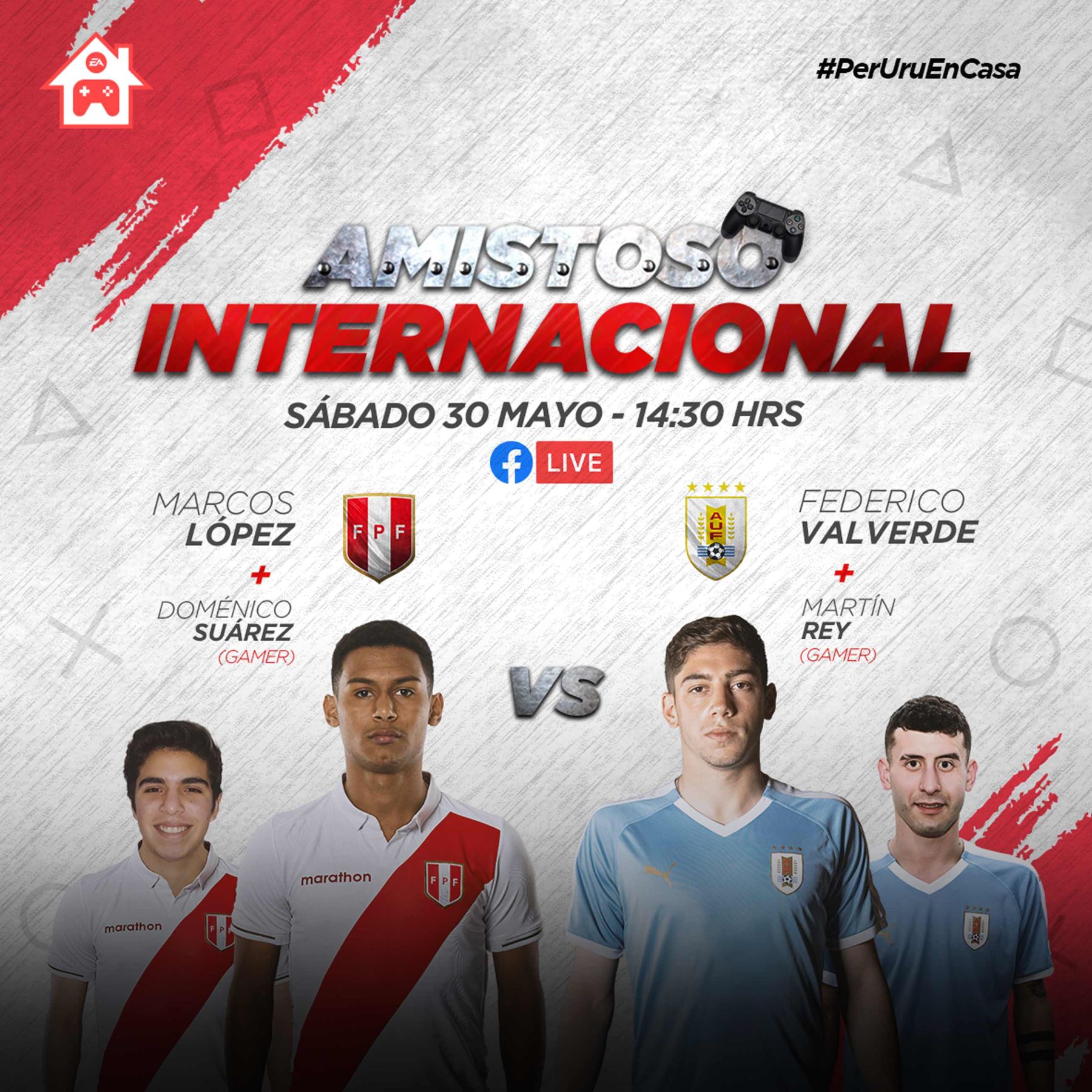 Perú enfrentará a Uruguay en amistoso internacional de FIFA 20