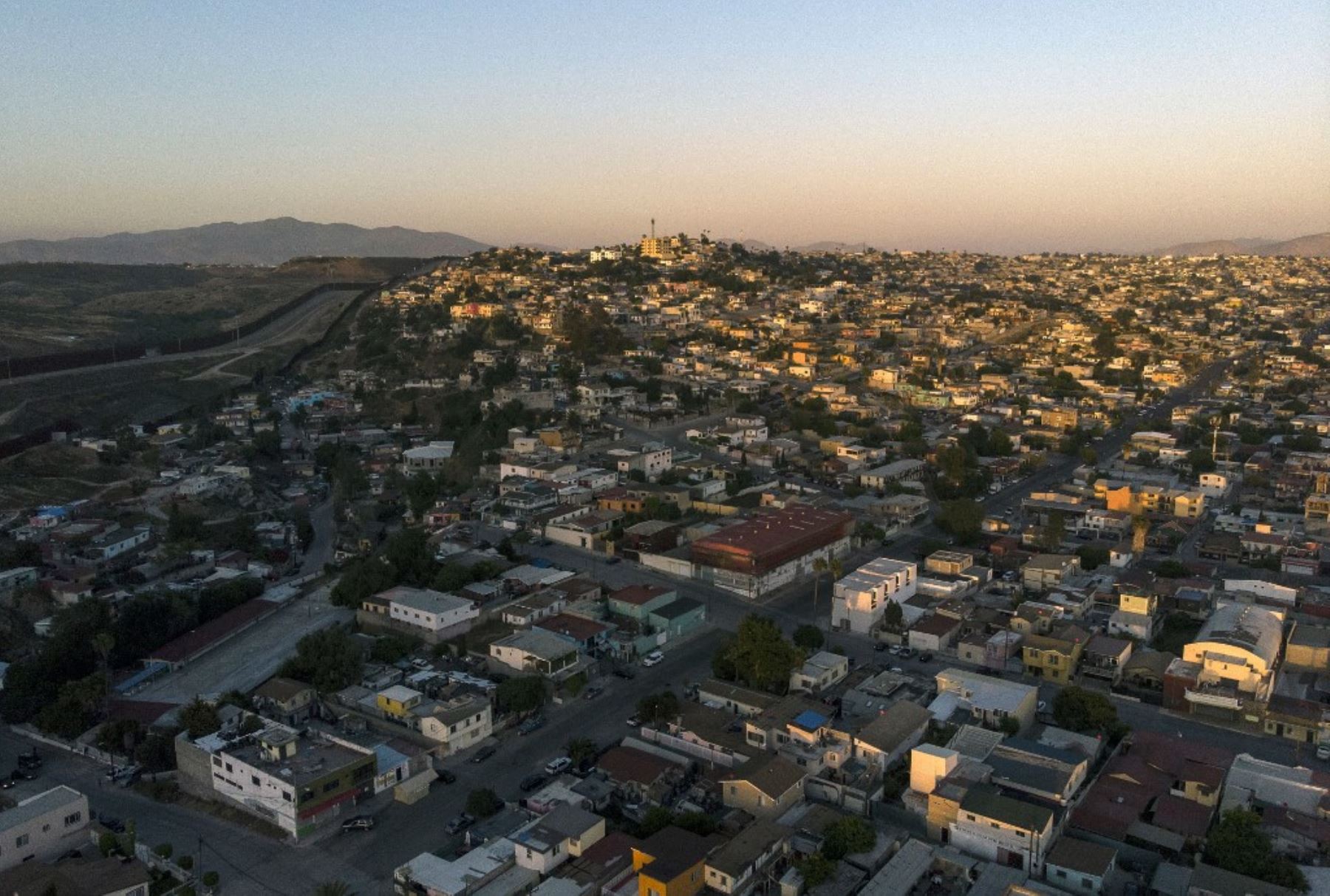 Vista aérea del barrio de Colonia Libertad en Tijuana, Estado de Baja California, México. Foto: AFP
