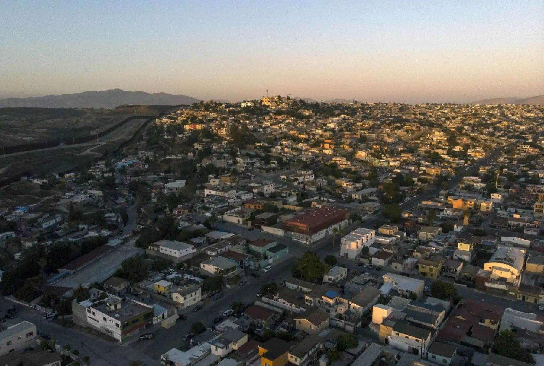 Vista aérea del barrio de Colonia Libertad en Tijuana, Estado de Baja California, México. Foto: AFP