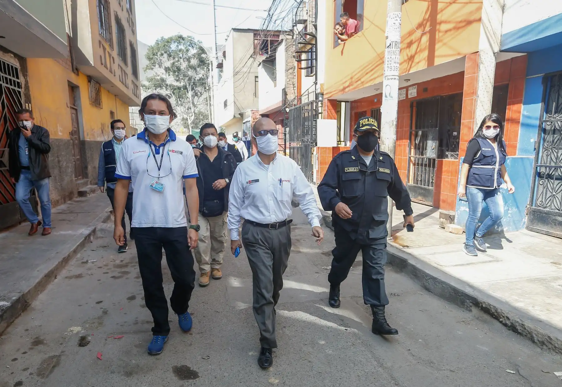 Minsa realiza visitas domiciliarias para detectar infectados por coronavirus. Ministro Víctor Zamora acompañó al equipo médico. Foto: ANDINA/Minsa