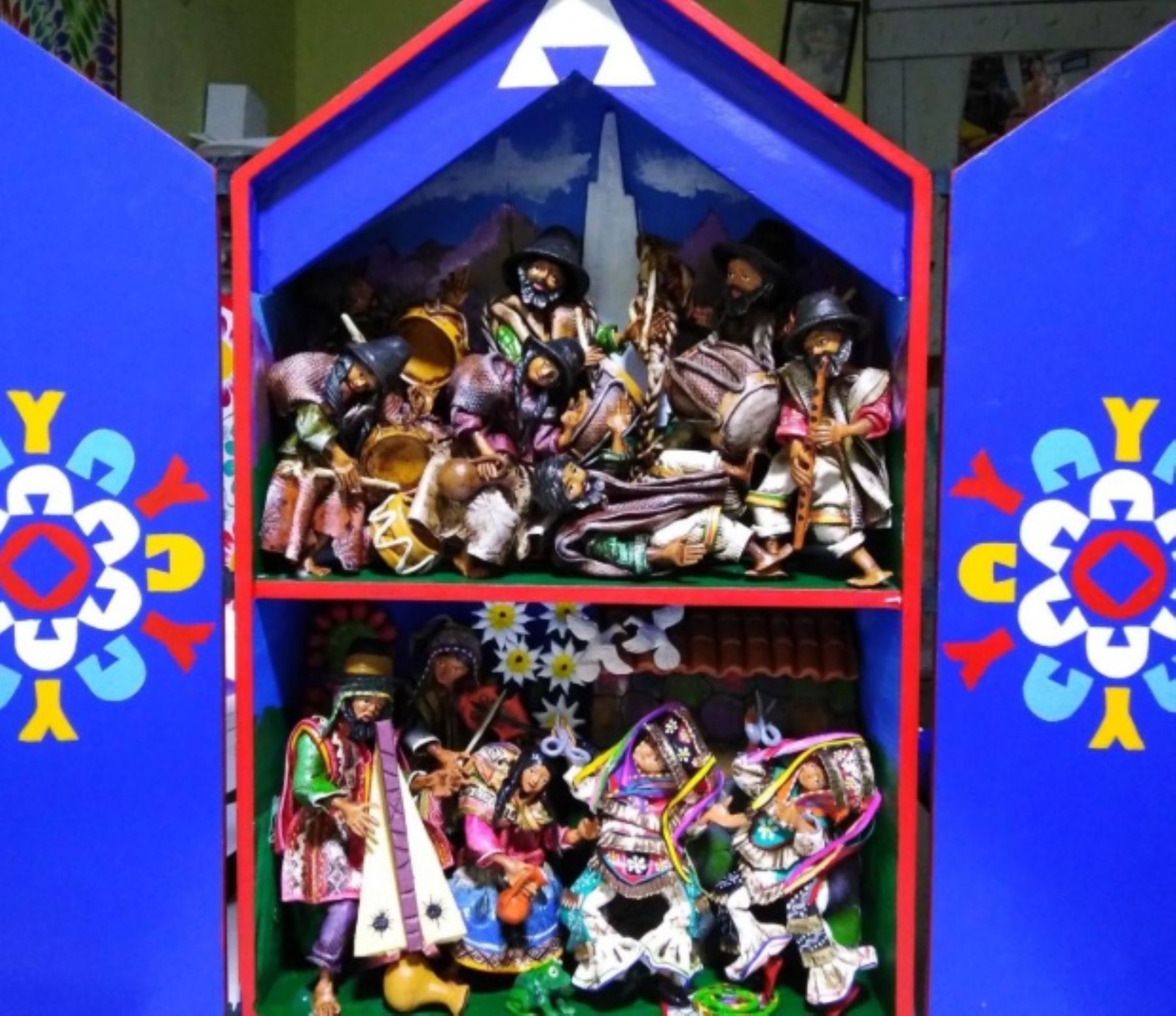 El retablo es uno de los más notables artes de Ayacucho y representa una de las mayores expresiones del sincretismo cultural y religioso andino en nuestro país. ANDINA/Difusión