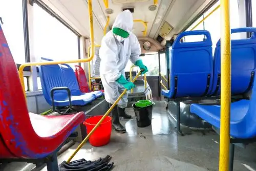 ATU garantiza limpieza y desinfección de las unidades de transporte urbano. Foto: ANDINA/Difusión.