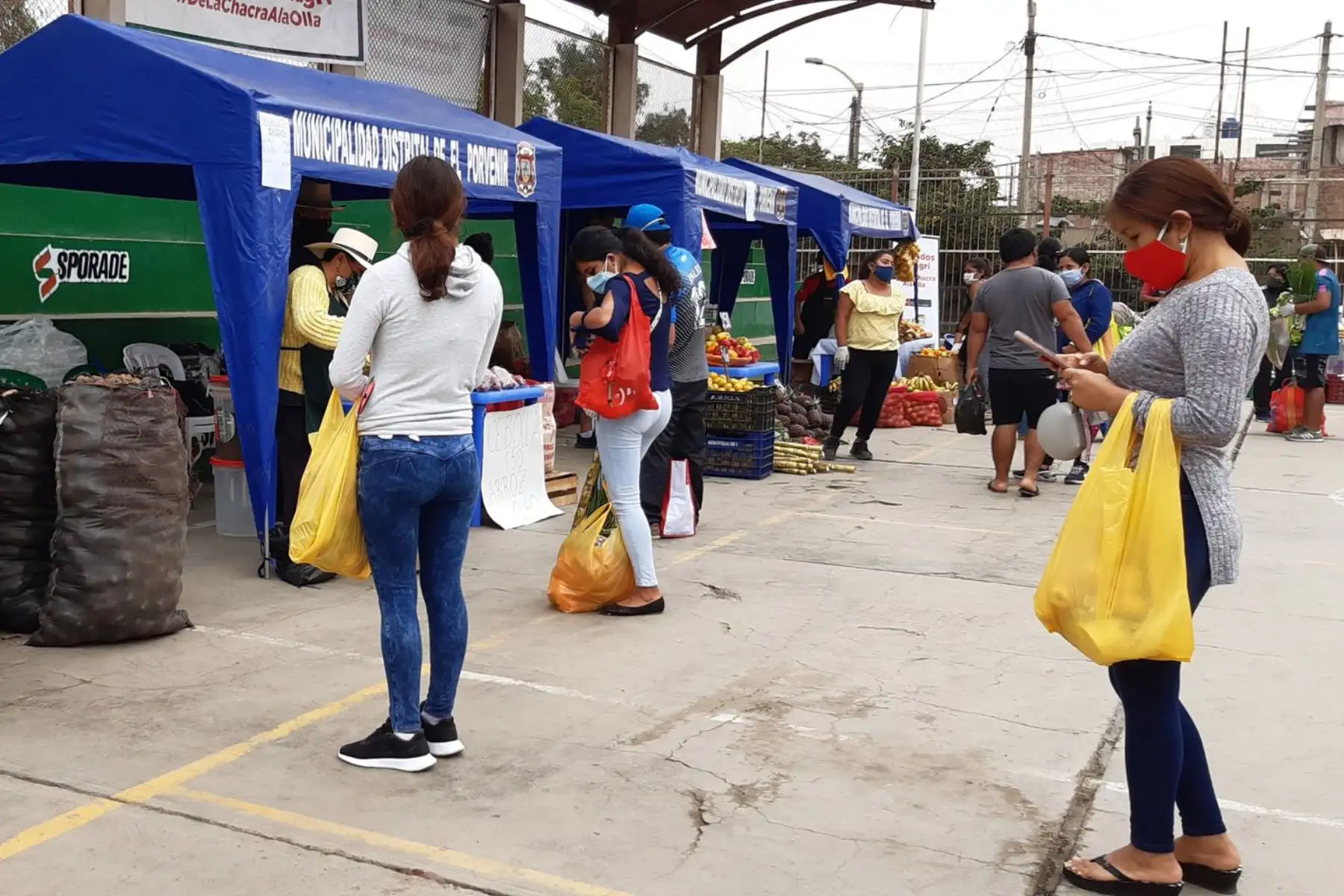 Más de 30 productores agropecuarios venden productos de primera necesidad a través del programa " De la Chacra a la Olla " del ministerio de Agricultura en el distrito de El Porvenir- La Libertad.
Foto:Minagri