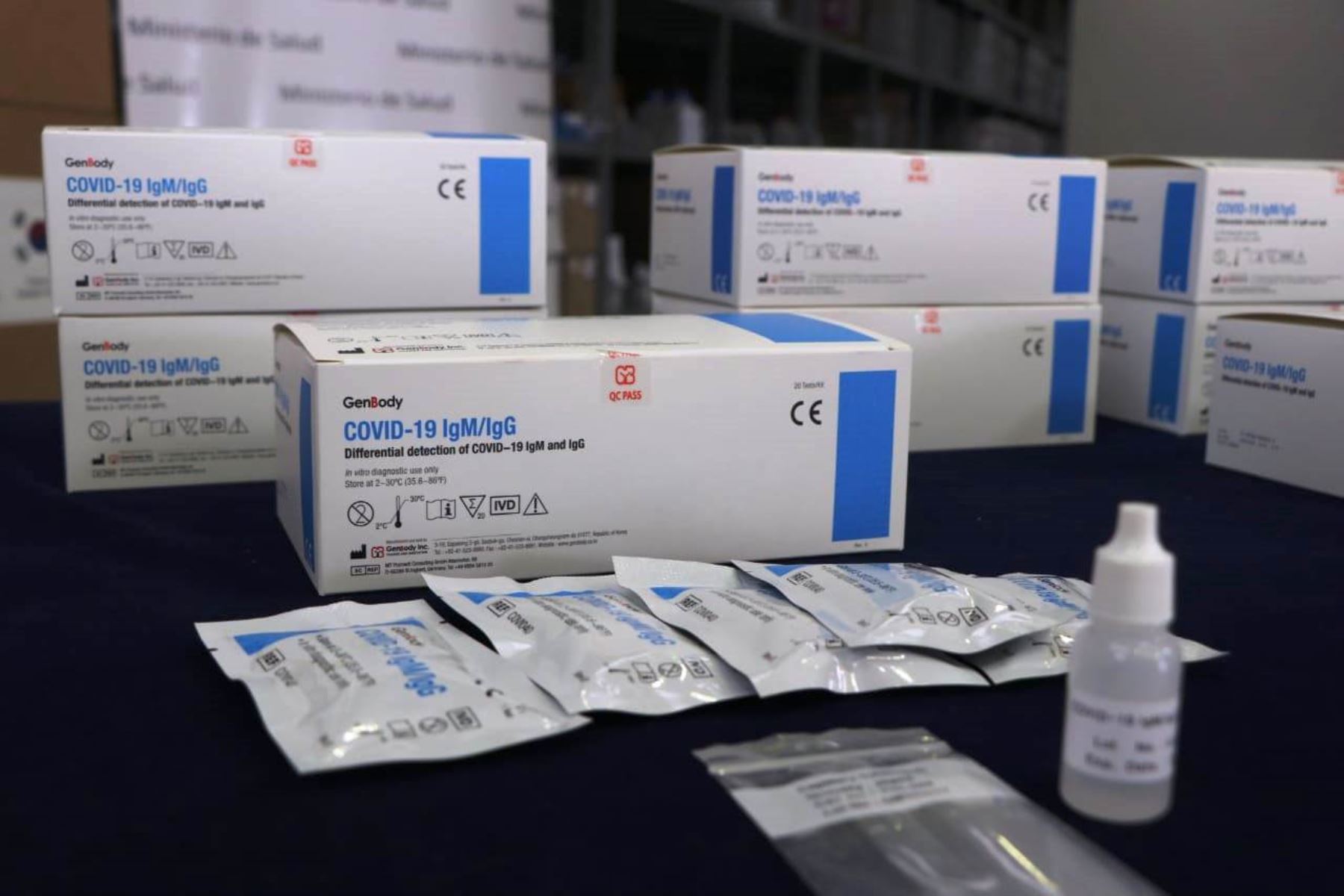 Coronavirus: Perú recibió una donación de 50,000 pruebas rápidas de Corea. Foto: ANDINA/Difusión.