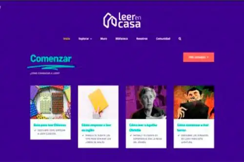 En la plataforma "Leer en casa" se puede escoger, de manera gratuita, una gran selección de títulos.