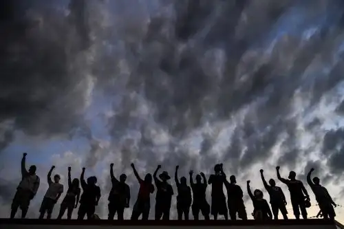Continúan protestas por la muerte de George Floyd en Mineápolis, Minesota. Foto: AFP.